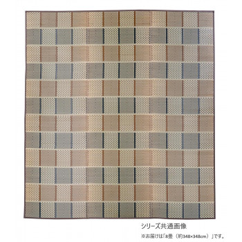 【暮らしラクラク応援セール】新高山 紋織り(新高山) ブラウン8畳 約348x348 TSN342225【取り寄せ・返品不可商品】
