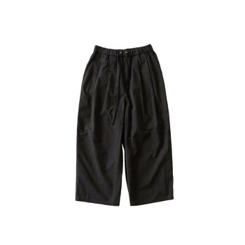 【暮らしラクラク応援セール】KADONO SARASHI SOME 和晒 ゆったり 2タックテーパードパンツ ブラック フリーサイズ【取り寄せ・返品不可商品】|美-健康ゴルフ