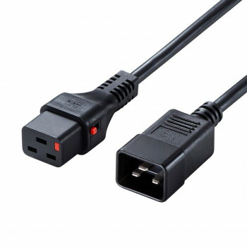【暮らしラクラク応援セール】サンワサプライ 抜け防止ロック電源コード 3m APW15-C20C19LK03【取り寄せ・返品不可商品】