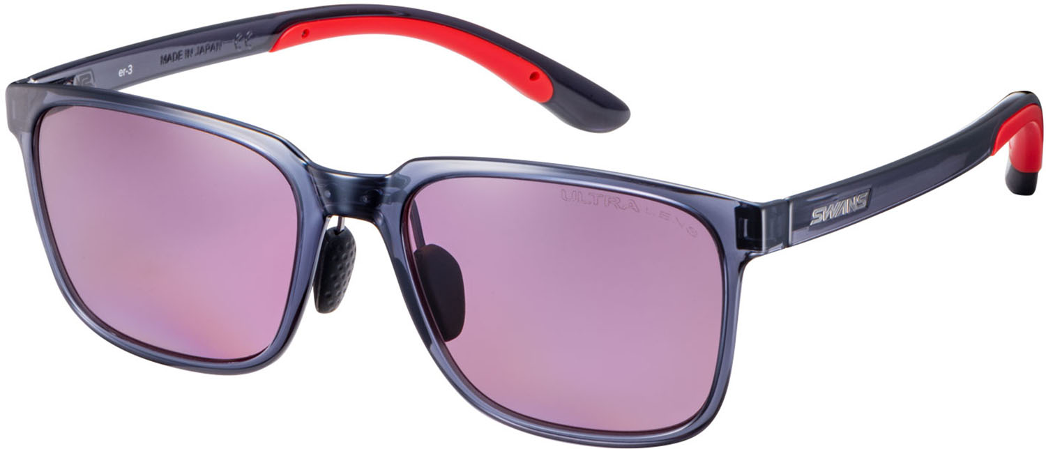 【取寄】（SWANS） スワンズ er-3 ULTRA LENS for DRIVINGモデル ER3-0170 CSK ダーククリアスモーク×マットレッド ER30170【スポーツサングラス】