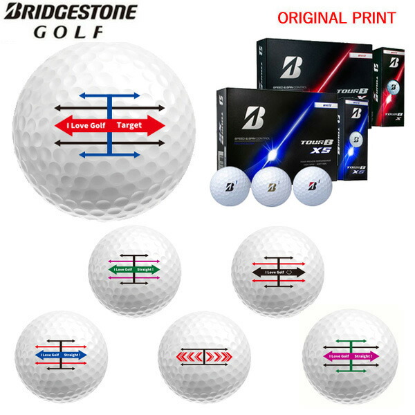 [Original Mark Print Ball (Delivery Time 1-3 Days)] Bridgestone 2026 TourB-x/ TourB-XS Tour B Golf Ball 1 Dozen (12 Balls) 2026 Model Target Line Marked