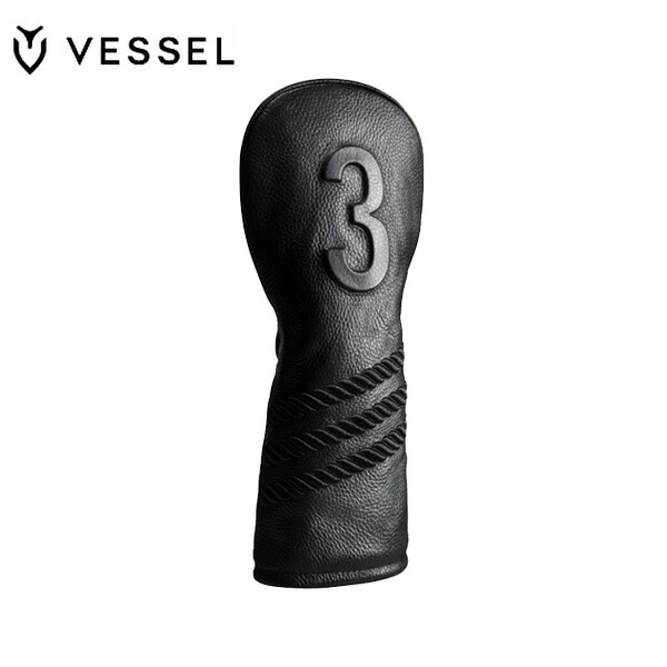 (営業日即日発送)ベゼル(VESSEL)ラックス(LUX) ストライプブラック エンボス 本革製 ヘッドカバーフェアウェイウッド用 HC1123 メンズ 2025年秋冬｜美-健康ゴルフ 9,768円
