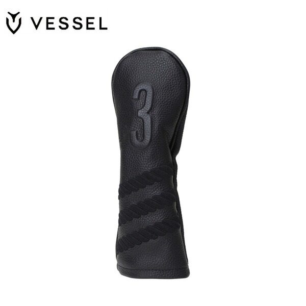 (営業日即日発送)ベゼル(VESSEL)ラックス(LUX) ストライプブラック エンボス 本革製 ヘッドカバーユーティリティ用 HC1123 メンズ 2025年秋冬|美-健康ゴルフ