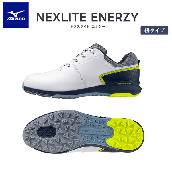 ★★エントリーで当店尖んがり3倍★★(取り引き日即日送りとどける)(クリアランス)ミズノ(MIZUNO) ネクスライトエナジー(NEXLITE ENERZY) 51GQ2440 スパイク受け答え 幅ひろい 軽さ ゴルフシューズ 紐手合い メンズ 2025年ひな形（outret）