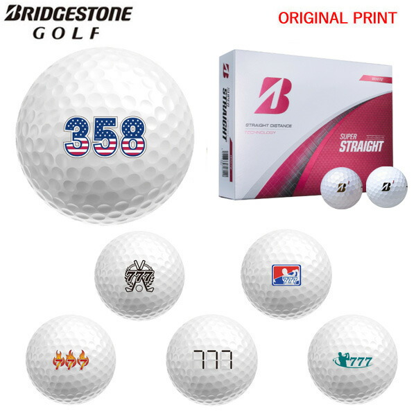[Original Mark Print Ball (Delivery Time 1-3 Days)] Bridgestone Super Straight (SUPER-STRAIGHT) Golf Balls 1 Dozen (12 Balls) 2025 with Zorro Eye Mark