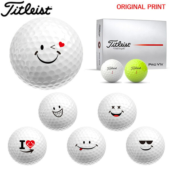 ★★エントリーで当店尖んがり3倍★★【オリジナルマークプリントボール(納期2-3日)】タイトリスト PROV1X  ゴルフどんぶり鉢 1十二(12球入り口・入口) 2025年真似形 わらい顔刷り上げるB 目じるし入り口・入口
