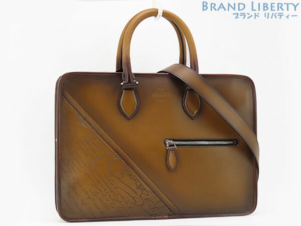 ベルルッティバック Berluti ベルルッティ アンジュール レザーブリーフケース