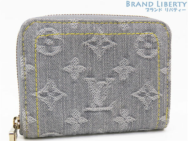 【レア新品同様】ルイヴィトン LOUIS VUITTON モノグラムデニム ジッピー コインパース コインケース 小銭入れ コンパクト財布 カードケース パスケース ウォッシュドグレー デニム レザー M14277 【中古】