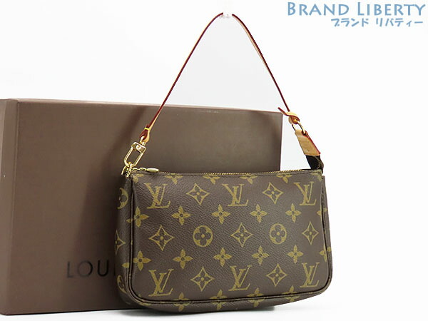 【新品同様】ルイヴィトン LOUIS VUITTON モノグラム ポシェット アクセソワール アクセサリーポーチ ワンショルダーバッグ ハンドバッグ ダークブラウン M51980 【中古】