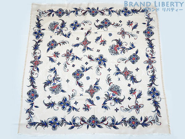 ルイヴィトン モノグラム シルク混　モノグラム　総柄 大判ストール ショール LOUIS VUITTON 未使用品 ルイ ヴィトン ストール ショール