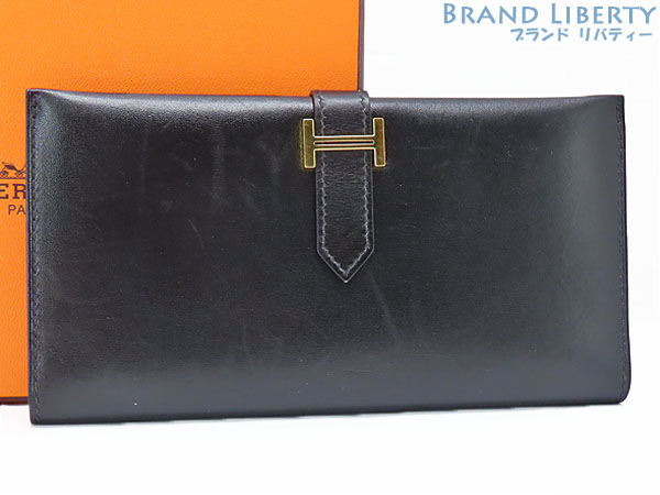 メーカー再生品】 エルメス HERMES ベアン クラシック 二つ折り長財布