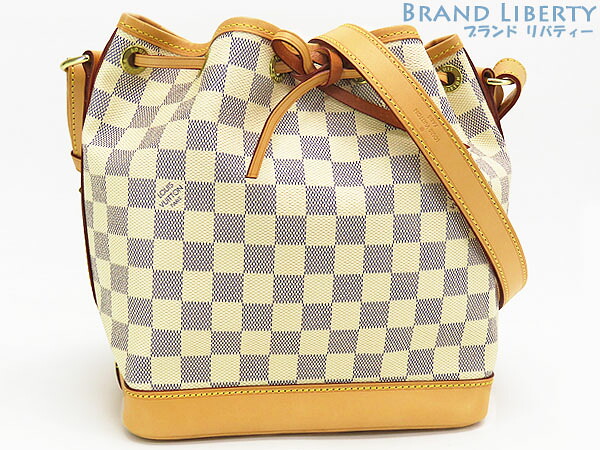 【ほぼ新品】ルイヴィトン　LOUIS VUITTON　ダミエアズール　ノエ BB　巾着バッグ　ドローストリングバッグ　ハンドバッグ　斜め掛け ショルダーバッグ　ポシェット　ショルダーポーチ　ホワイト　N41220　【中古】｜Brand Liberty