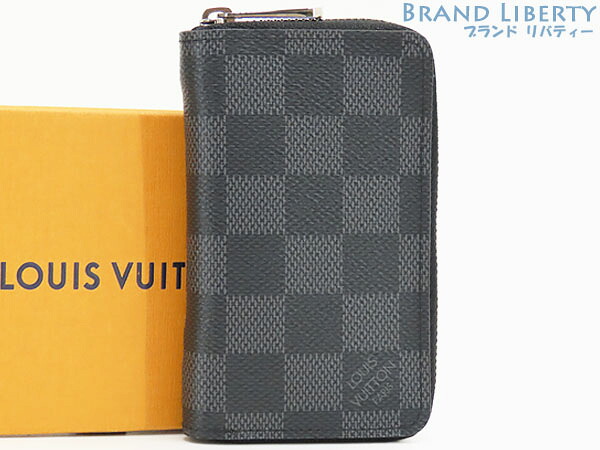 【超美品】ルイヴィトン LOUIS VUITTON ダミエグラフィット ジッピーコインパース 歌留多入れもの 名刺入れ コインケース 御釣り入れ パウダーコンパクト紙入れ 黒いこと N63076 【中古】