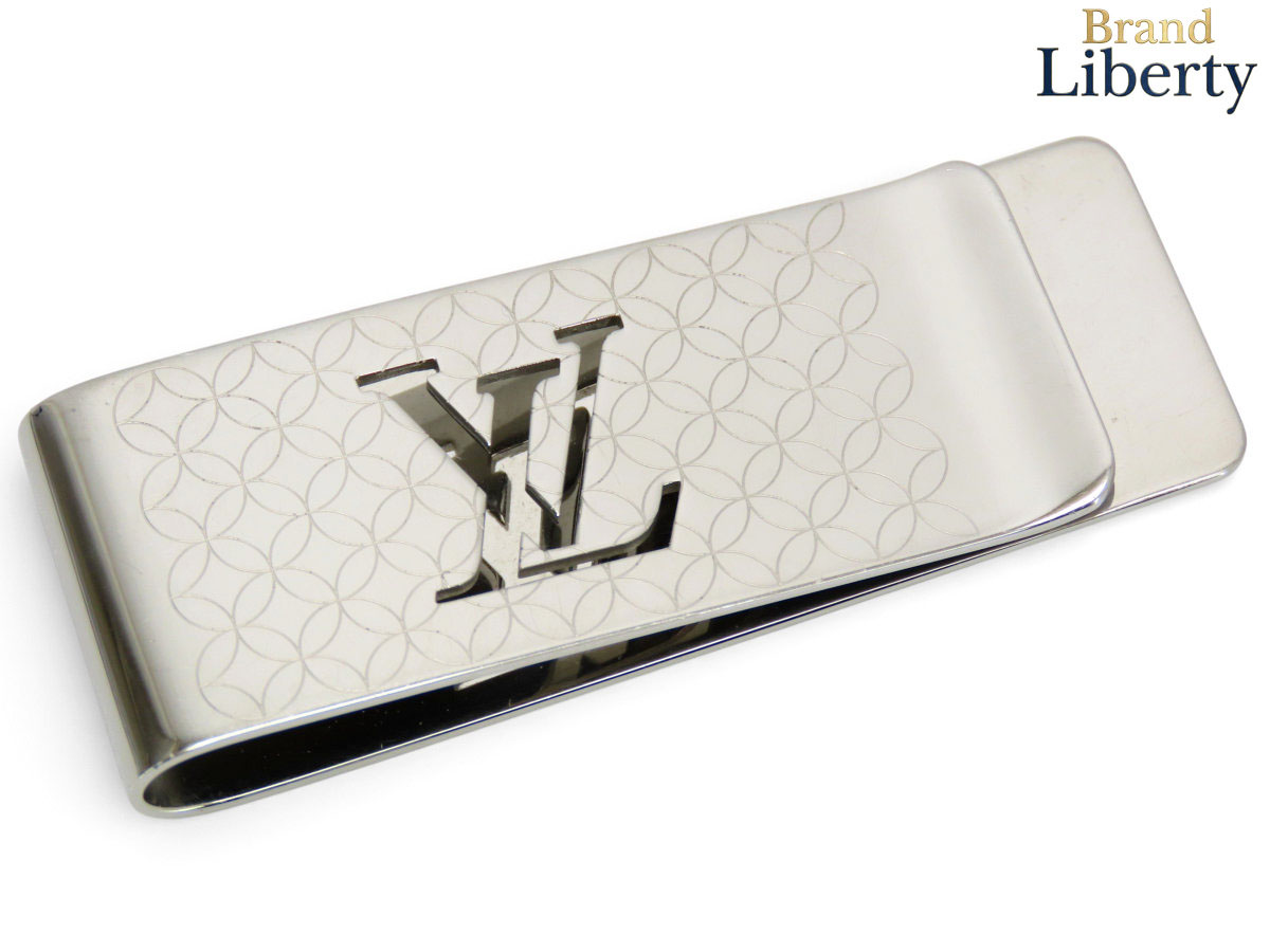 【美品】ルイヴィトン LOUIS VUITTON ビルクリップ シャンゼリゼ パンス ビエ シャンゼリゼ マネークリップ 財布 シルバー ステンレススチール SS M65041　【中古】