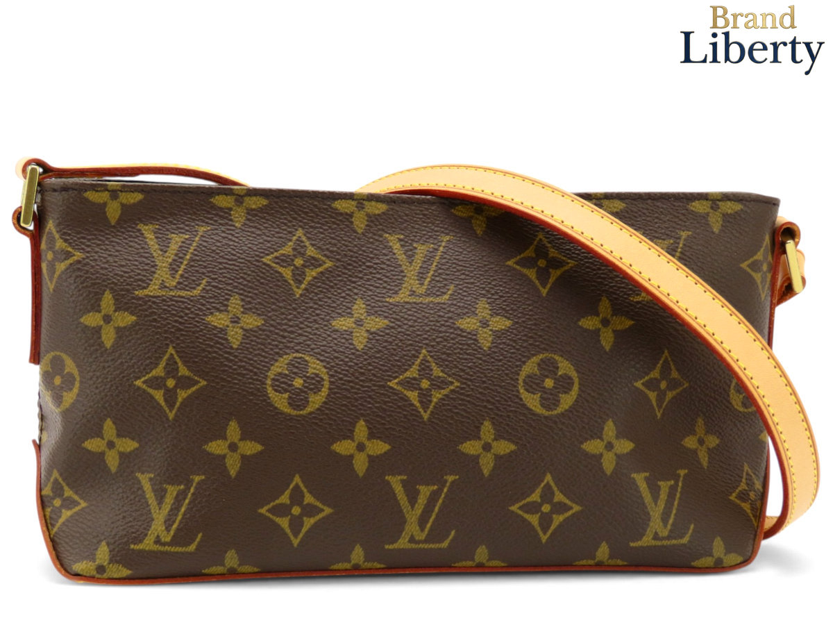 【ほぼ新品】ルイヴィトン LOUIS VUITTON モノグラム トロター 斜め掛けショルダーバッグ ポーチ ポシェット ダークブラウン PVC レザー M51240　【中古】｜Brand Liberty