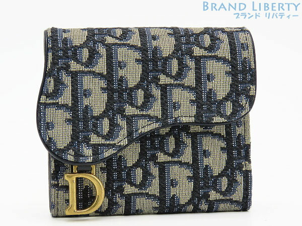 dior 折り財布　saddle lotus ウォレット すぐ届く 国内発 DIOR Saddle ロータスウォレット ゴートスキン