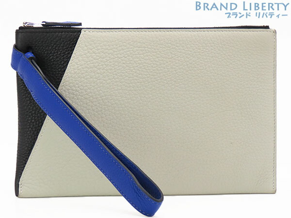 【美品】エルメス HERMES カバヴェルティージュ Cabavertige 24 クラッチペダル御徒面子 二番め御徒面子 ハンドバック 合財袋 サルヴィア 黒いこと ブルーロワイヤル トゴ C目じるし 【中古】