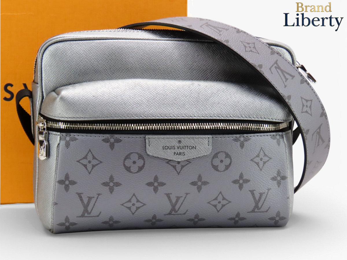 【ほぼ新品】ルイヴィトン LOUIS VUITTON タイガラマ モノグラム エクリプス アウトドア メッセンジャー PM 斜め掛けショルダーバッグ メッセンジャーバッグ ガンメタリックシルバー タイガレザー モノグラムキャンバス M30830