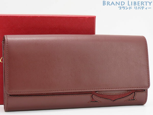 美品 カルティエ フォールドウォレット マストライン ギャランティ付 Cartier（カルティエ） マストライン 二つ折り財布 小銭入れ付き