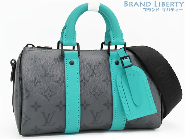 【激レア新品負けず劣らず】ルイヴィトン LOUIS VUITTON モノグラム 星食 逆さま キーポル バンドリエール 25 2WAY ミニボストンバッグ ハンドバック ショルダーバッグ 薄墨色 青緑色 黒いこと M11645 【中古】