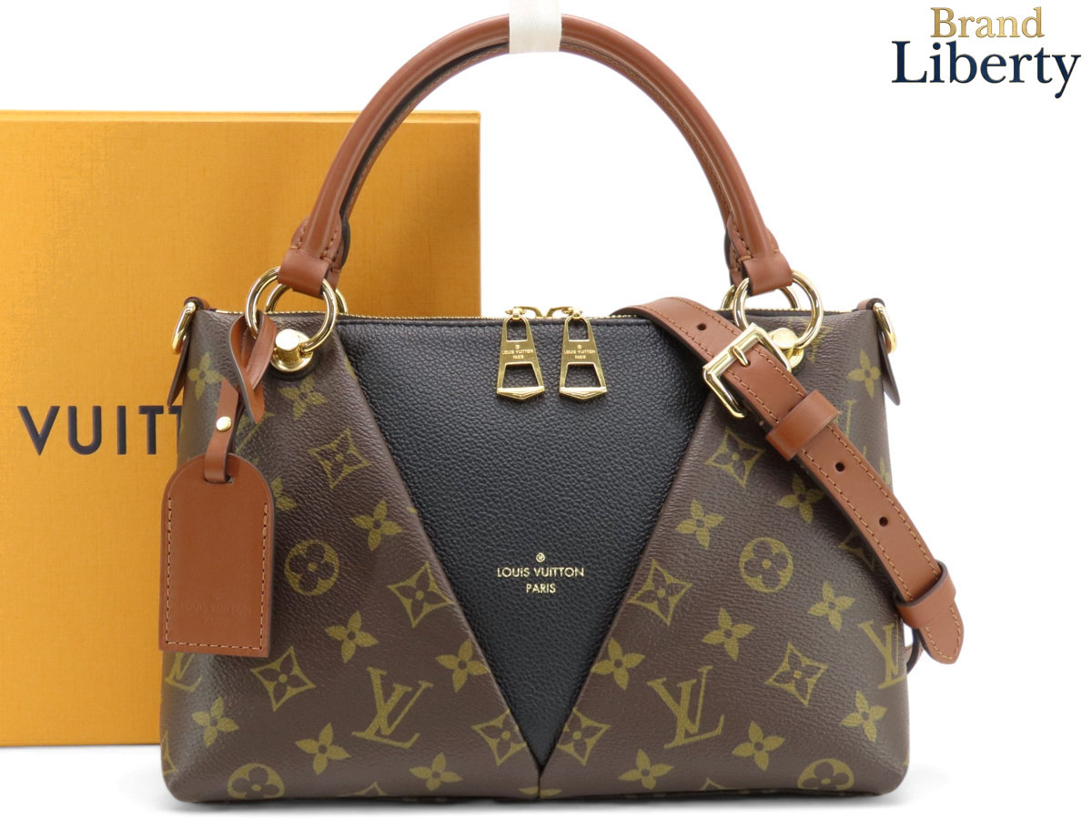 【超美品】ルイヴィトン LOUIS VUITTON モノグラム Vトート BB 2WAY ハンドバッグ トートバッグ ショルダーバッグ ノワール ブラック PVC レザー M43976 【中古】