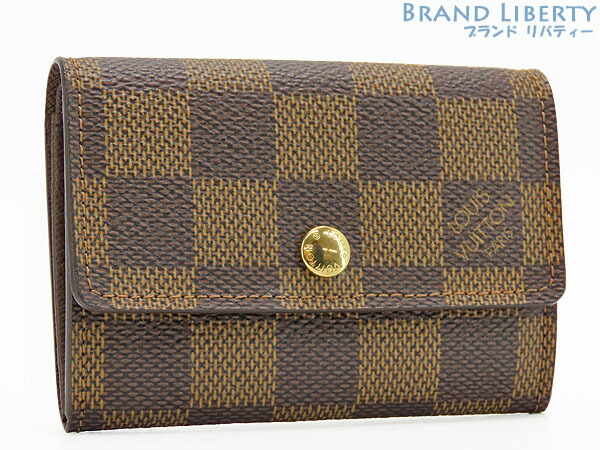 鑑定済み ルイヴィトン ダミエ エベヌ ポルトモネ ロザリ ケース D18