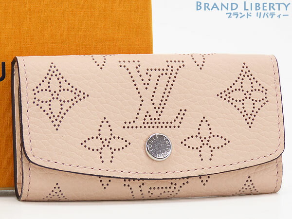 【新古品】ルイヴィトン LOUIS VUITTON マヒナ ミュルティクレ4 4連手当たり容れもの 手当たり輪っか キーホルダー さくら色ジャスミン さくら色 M82760 【中古】