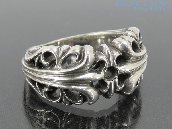 美品　クロムハーツ　K&TリングSilver925　CZダイヤ加工 CHROME HEARTS クロムハーツ K&T リング ダイヤモンド 19号
