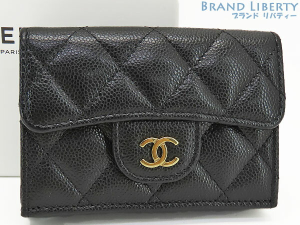 【極美品】最安値！近代モデルCHANELフィリ グリーウォレットキャビアスキン 極美品】最安値！近代モデルCHANELフィリ グリーウォレットキャビア