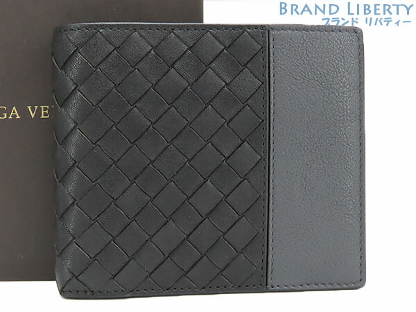【美品】 ボッテガヴェネタ 財布 マキシイントレチャート カセット グレー 箱付 BOTTEGA VENETA 並行輸入 ボッテガヴェネタ 長財布 マキシ