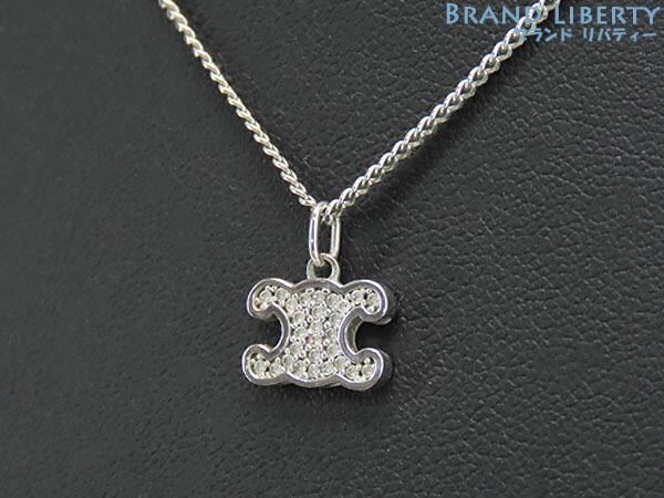 美品 セリーヌ トリオンフ ラインストーン ネックレス 銀 シルバー レディース 楽天市場】CELINE セリーヌ トリオンフ ラインストーン