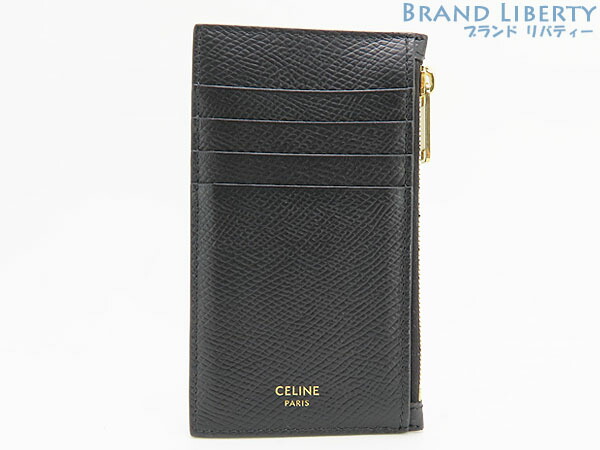 セリーヌ 現行品 ジップ付きコンパクト カードホルダー コインケース ブラック CELINE - CELINE ジップ付きコンパクト カードホルダー