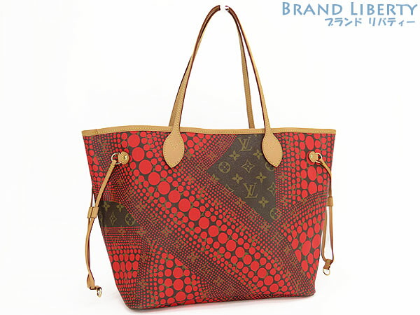 【限定ほぼ新品】ルイヴィトン　LOUIS VUITTON　ヤヨイ クサマ　モノグラム ウェーブ　ネヴァーフル MM　トートバッグ　ショルダーバッグ　草間彌生　ルージュ レッド　M40686　【中古】 220,495円