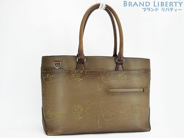 【激レア美品】ベルルッティ　Berluti　カリグラフィ　トゥジュール ネオ グラディアント スクリットレザー　トートバッグ　ビジネスバッグ　ブラウン　ゴールデンパティーヌ　ヴェネチアレザー　TOUJOURS_NEO_GRADIANT-V2　【中古】｜Brand Liberty