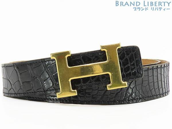 HERMES エルメスコンスタンスリバーシブルベルト70 クロコポロサス　美品 HERMES - HERMES エルメスコンスタンスリバーシブルベルト70 クロコ
