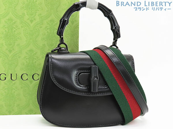 s*i様 【used】グッチ　GUCCI バンブー　ハンドバッグ　革 楽天市場】新品同様 グッチ バンブー ブラック 000 46 0633
