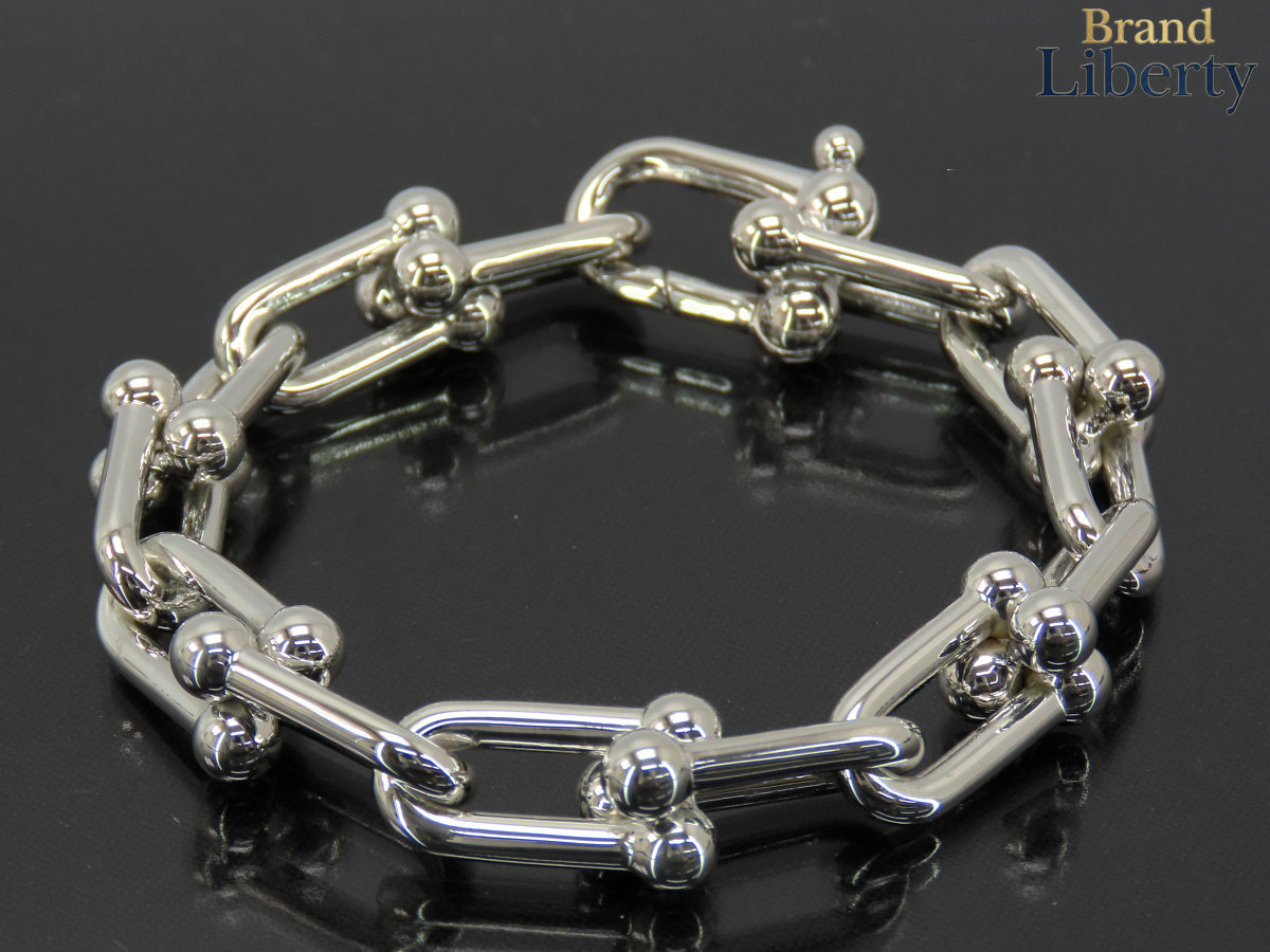 【新品完成】ティファニー TIFFANY\u0026Co. ハードウエア ラージ 繋がり 腕輪 ラージ スターリングしろがね色 しろがね色 スターリングしろがね色 しろがね色925 AG925 60153089