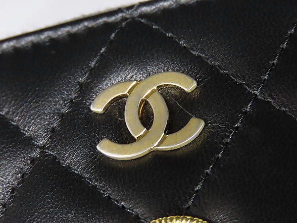 シャネル CHANEL マトラッセ ラムスキン ココマーク コインケース