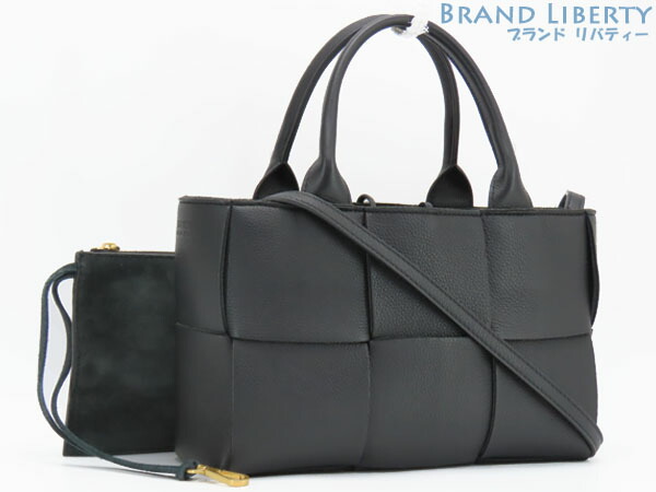 Bottega Veneta マキシイントレチャート ミディアム アルコ トートバッグ カーキ (188181