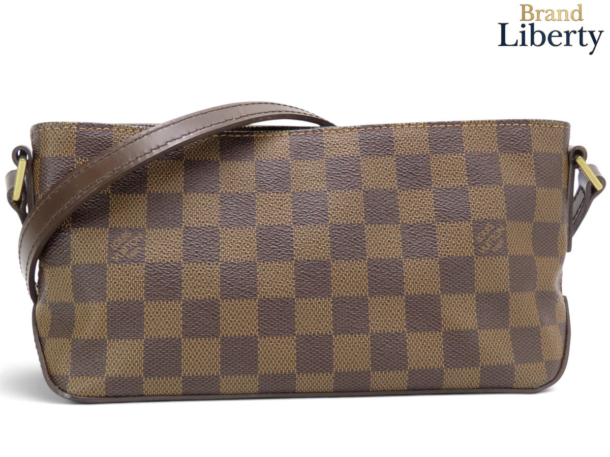 【レア美品】ルイヴィトン LOUIS VUITTON ダミエ トロター 斜め掛けショルダーバッグ ポシェット ポーチ スペシャルオーダー SPO ダークブラウン PVC レザー N48049　【中古】｜Brand Liberty 91,295円