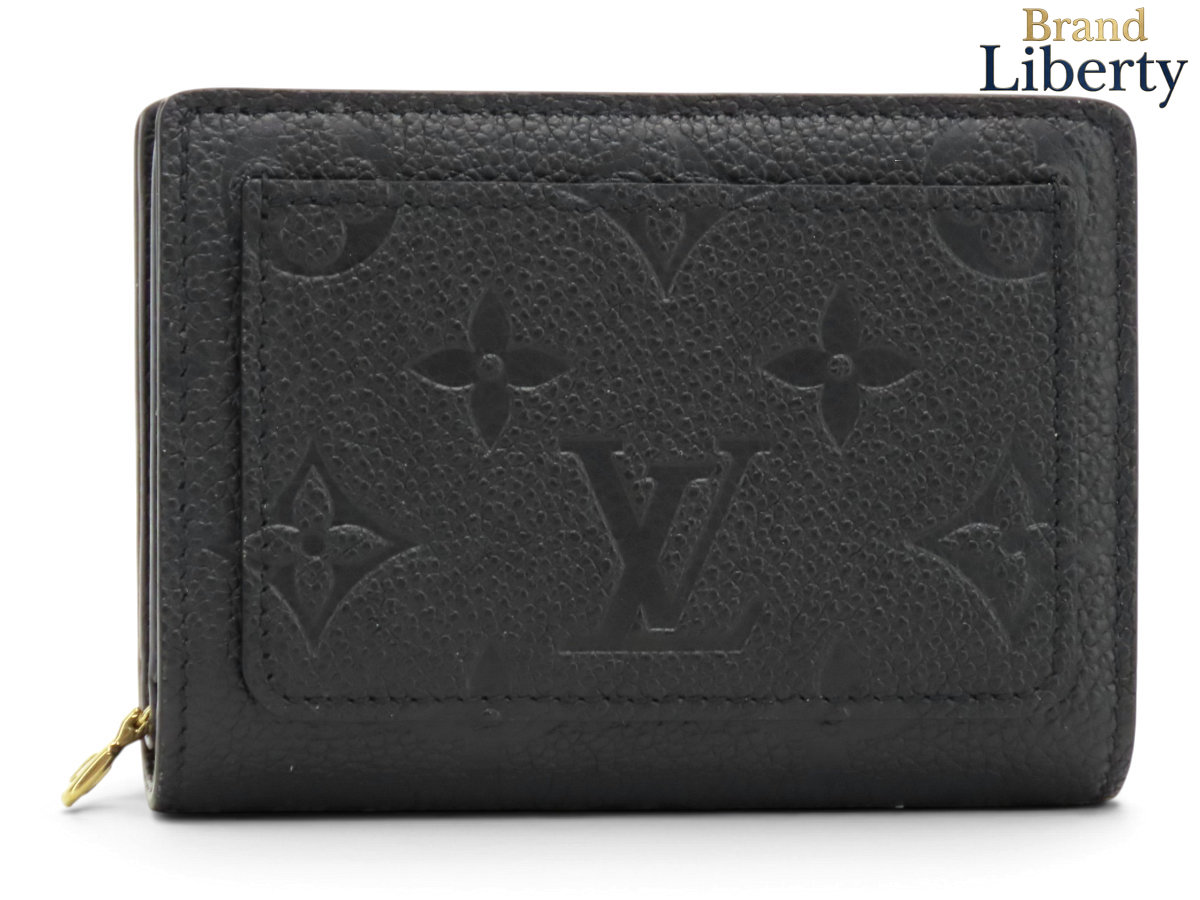 【ほぼ新品】ルイヴィトン LOUIS VUITTON モノグラムアンプラント ポルトフォイユ クレア 二つ折り財布 コンパクト財布 ノワール ブラック カーフレザー M80151　【中古】｜Brand Liberty 58,020円
