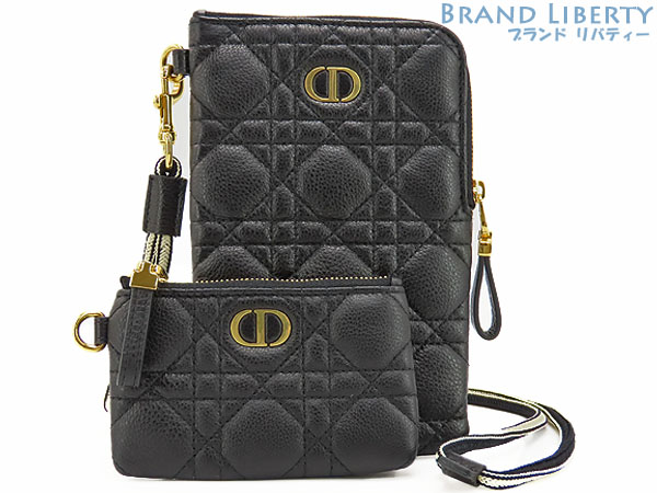 Christian Dior ブラック スマホホルダー Christian Dior ブラック スマホホルダー