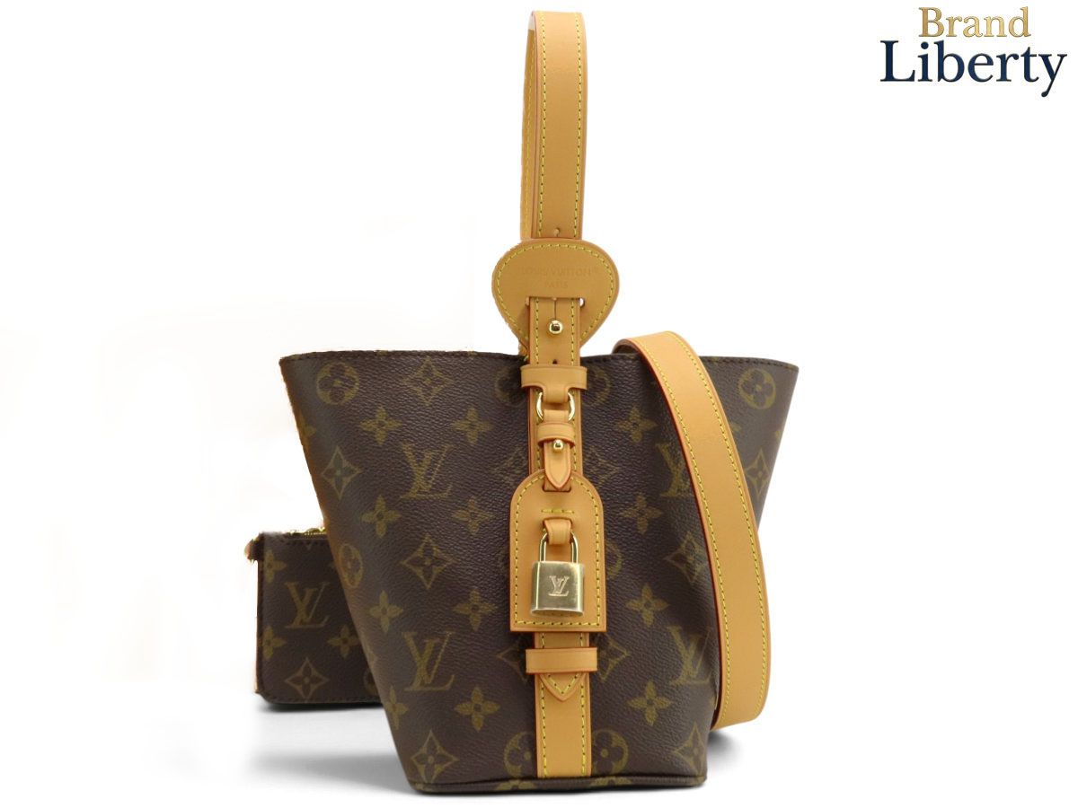 【未当て嵌める】ルイヴィトン LOUIS VUITTON モノグラム 櫂 はたご屋 BB ショルダーバッグ ハンドバック 井戸釣瓶御徒面子 車寄せ付き添い人 うす暗い赤銅色 PVC カーフレザー M12925 【中古】