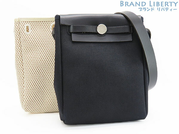 【美品】エルメス　HERMES　エールバッグTPM　斜め掛け ショルダーバッグ　ポシェット　ポーチ　替えバッグ付き　ブラック　カーフレザー　H041445CK-89　【中古】