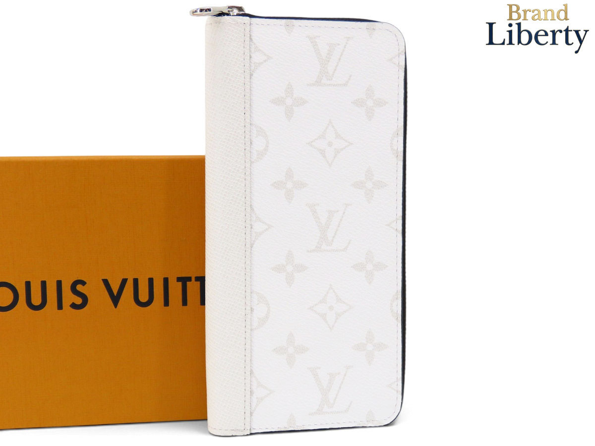 【新古品】ルイヴィトン LOUIS VUITTON タイガラマ モノグラム ジッピーウォレット ヴェルティカル ラウンドチャック長銭入れ 日本制限事項 オプティック 白いこと PVC なめし革 M31078 【中古】