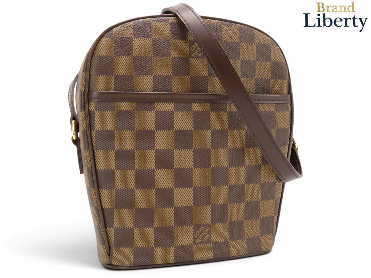 【ほぼ新品】ルイヴィトン LOUIS VUITTON ダミエ イパネマPM 曲がった掛けショルダーバッグ 肩部車寄せ ポシェット うす暗い赤銅色 N51294 【中古】