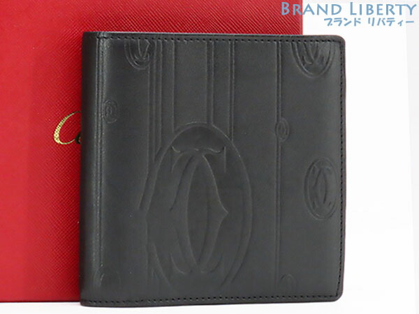 Cartier カルティエ パシャ ローマンニューメラル 二つ折り財布 ブラック Cartier □新品同様□ カルティエ パシャ ローマンニューメラル