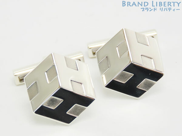 楽天市場】【美品】エルメス【HERMES】ジェミニH オプティクス カフス