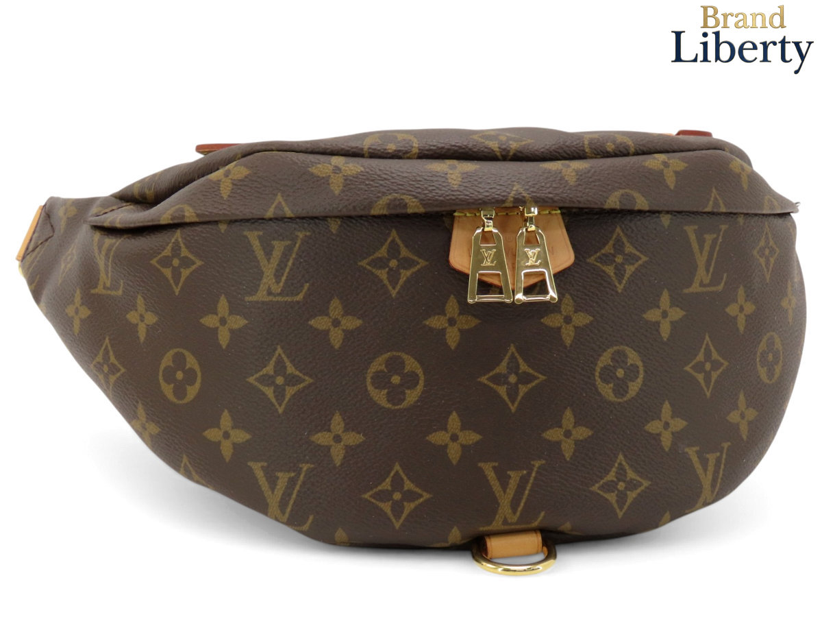 【美品】ルイヴィトン LOUIS VUITTON モノグラム バムバッグ MM 酉の方角御徒面子 酉の方角合財袋 上半身御徒面子 クロスボディショルダーバッグ 靉靆たる赤銅色 PVC なめし革 M43644 【中古】