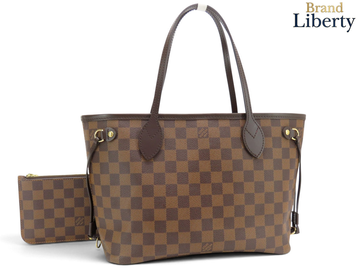 【新品負けず劣らず】ルイヴィトン LOUIS VUITTON ダミエ ネヴァーフル PM トートバッグ ショルダーバッグ 車寄せ付き添い人 うす暗い赤銅色 赤いこと PVC なめし革 N40600 【中古】